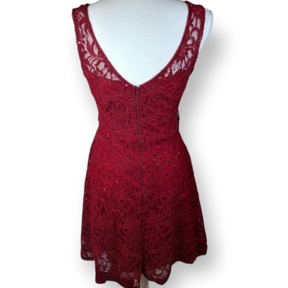FE FOREVER RED LACE & SEQUIN DRESS SZ. S/M GUC - Picture 5 of 7
